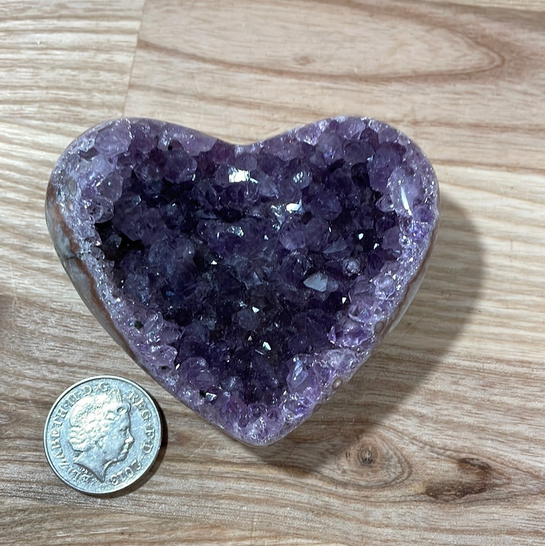 Amethyst Hearts Druzy