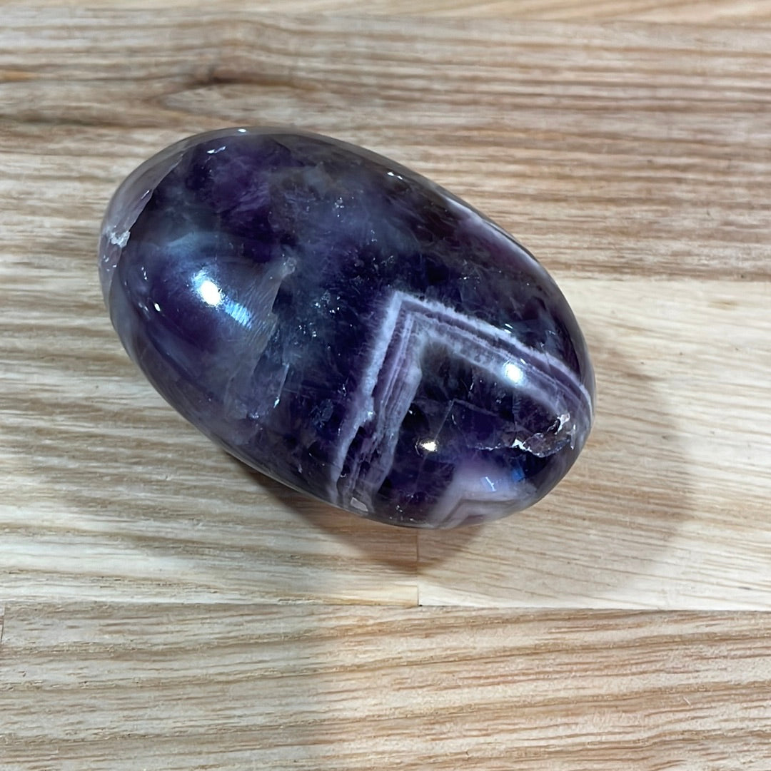 Chevron Amethyst Palmstone