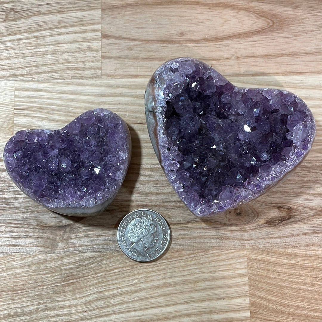Amethyst Hearts Druzy