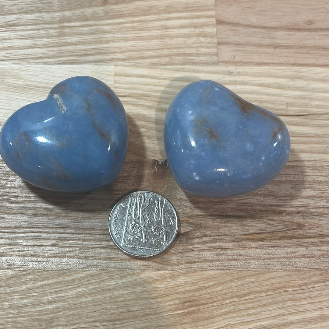 Angelite Puffy Heart
