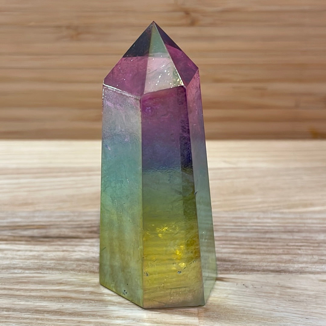 Rainbow Aura Quartz Point