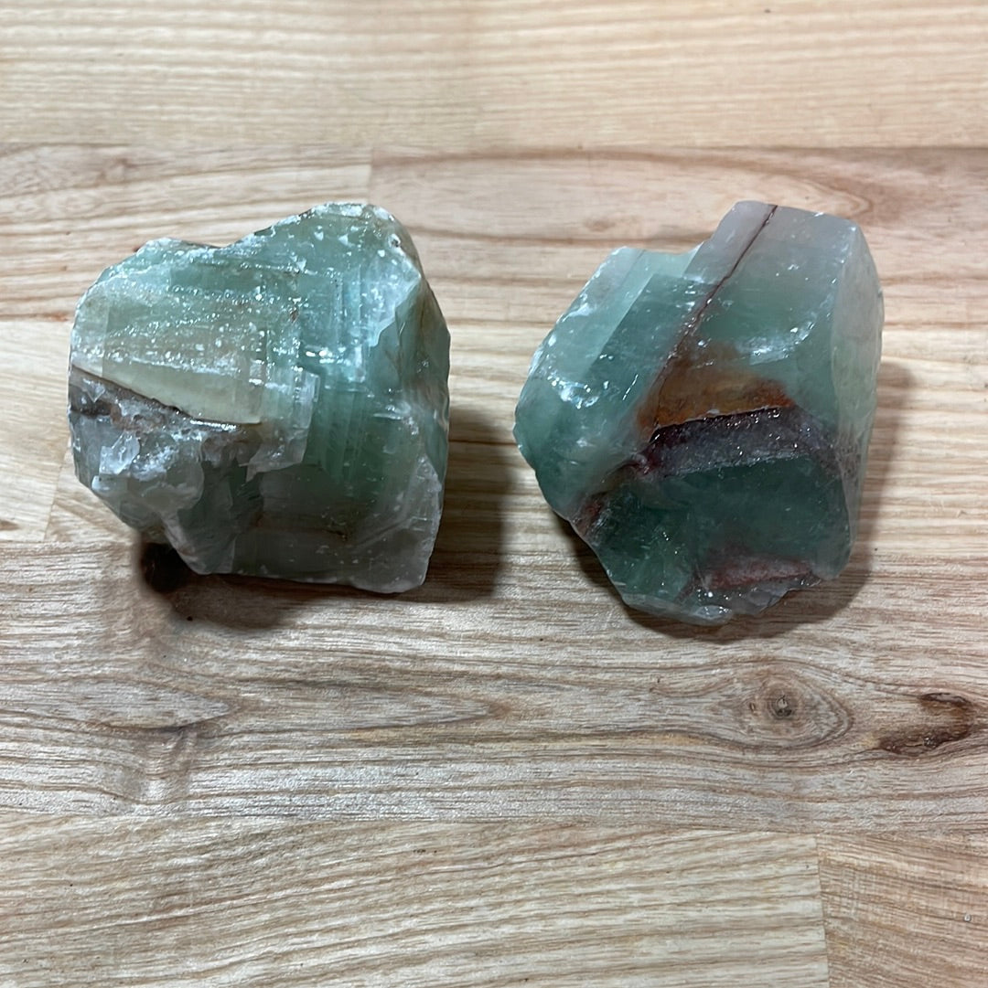 Green Calcite Pieces