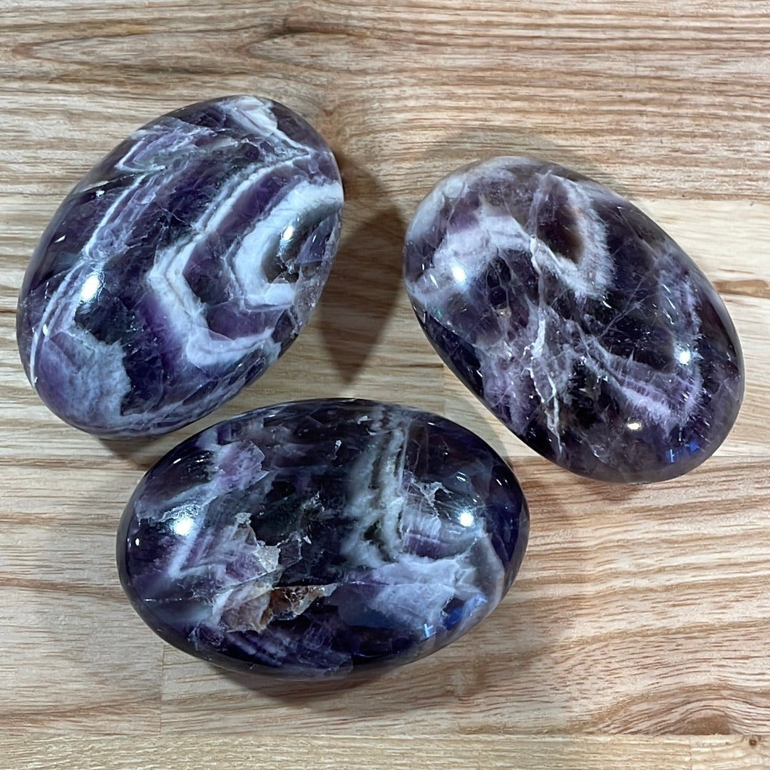 Chevron Amethyst Palmstone