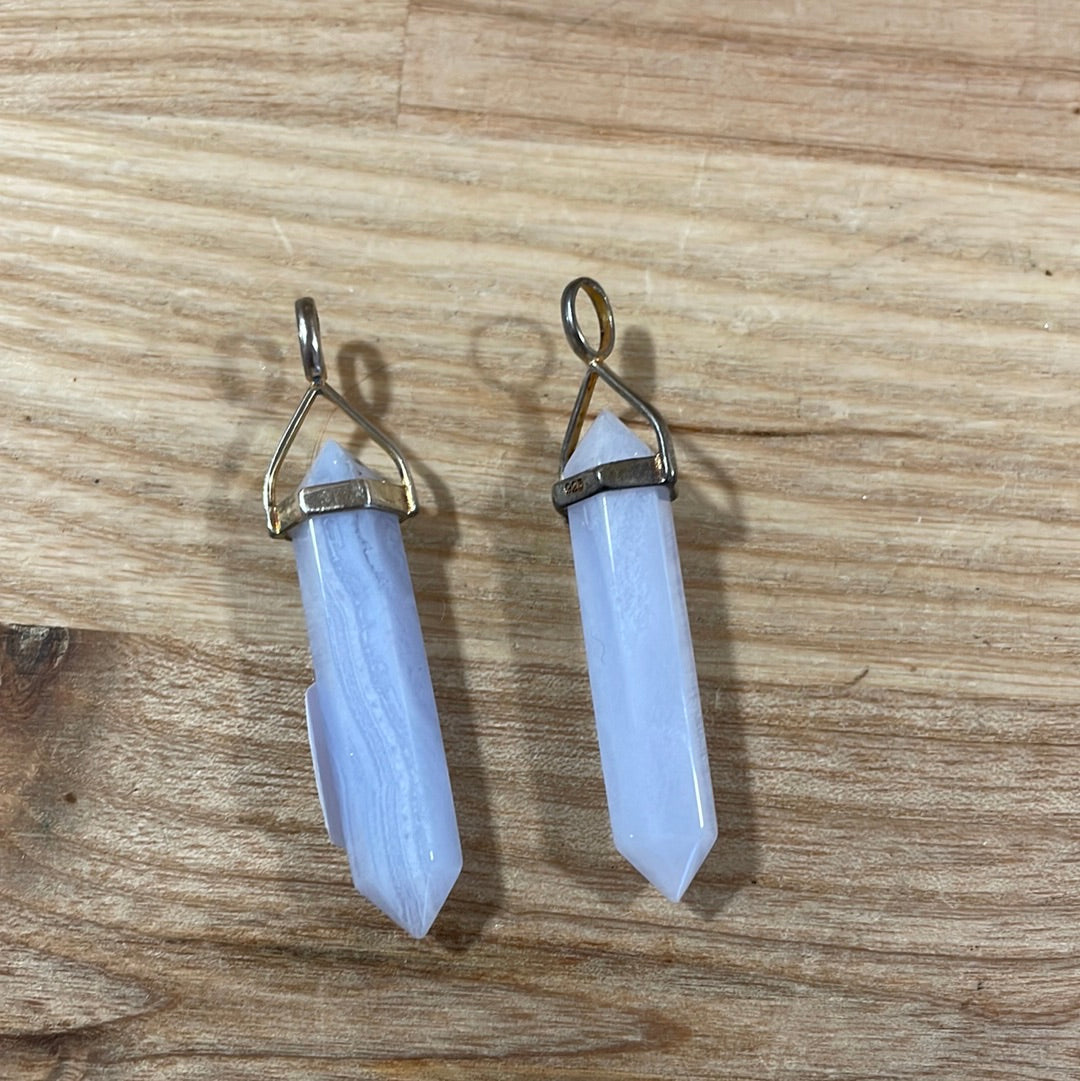 Blue Lace Agate Pendants