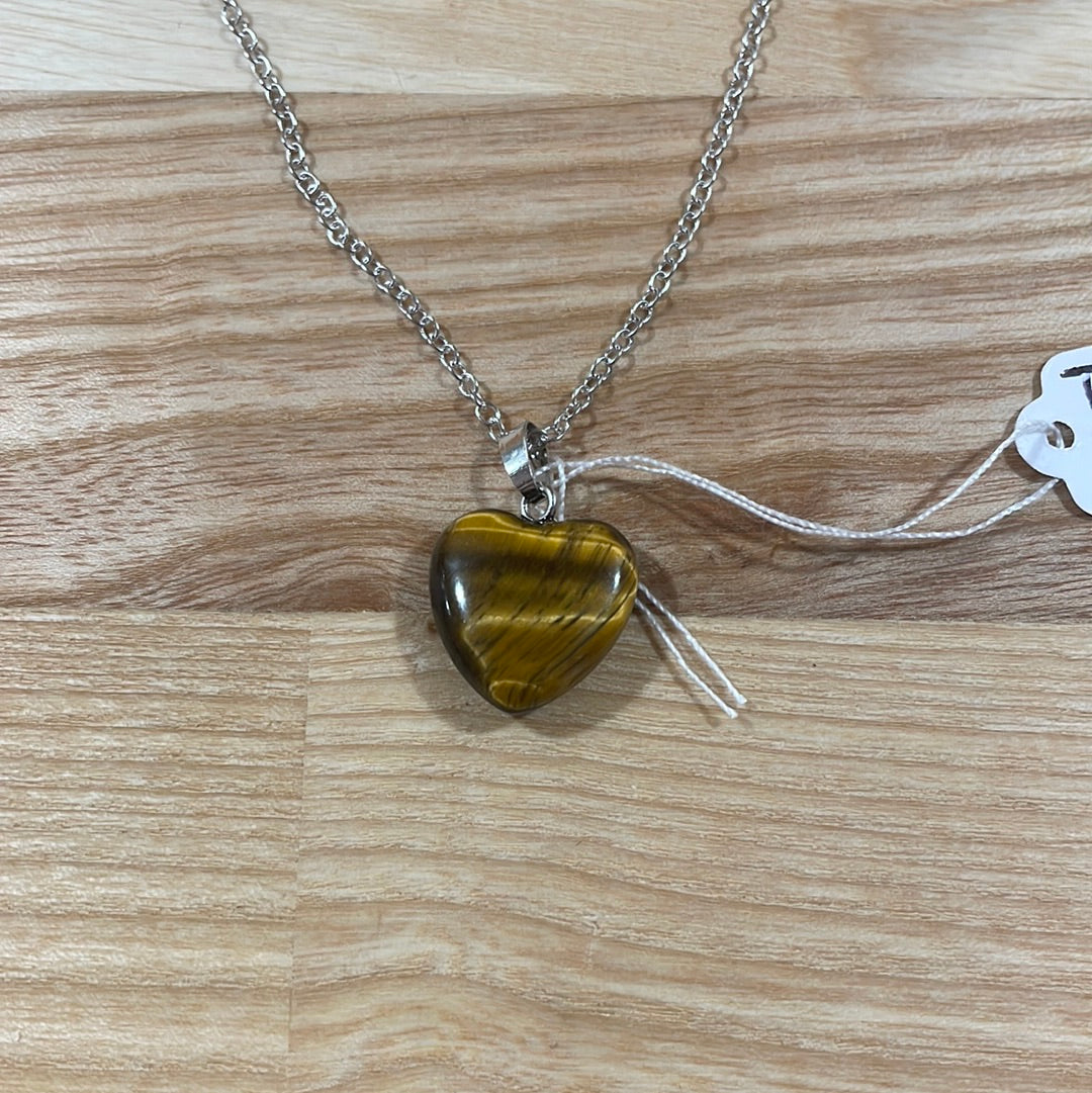Tigers Eye Heart Pendant (Small)