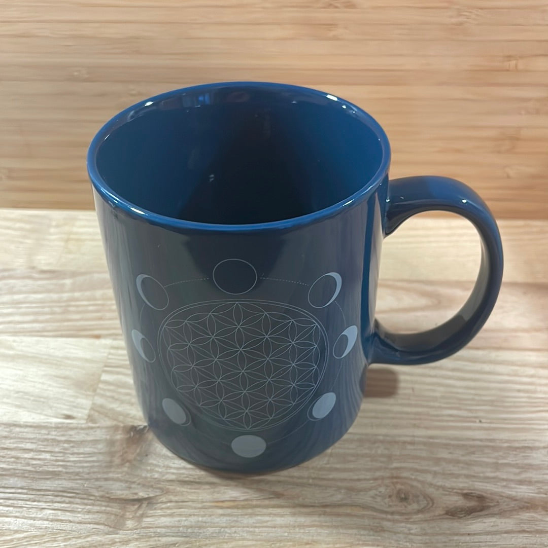 Moon Phase Flower of Life Mug