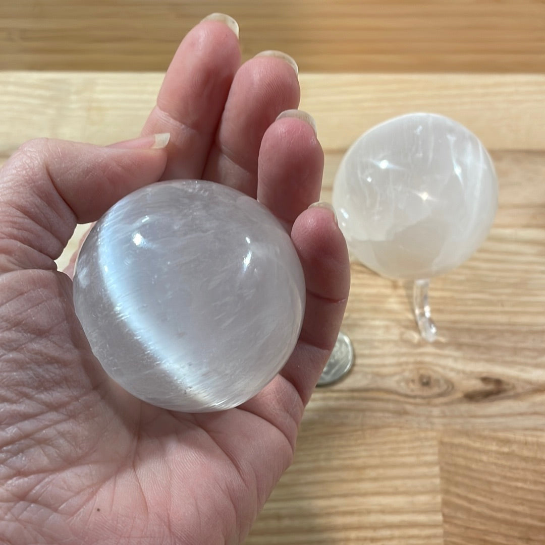 Selenite Sphere (Approx 5cm)