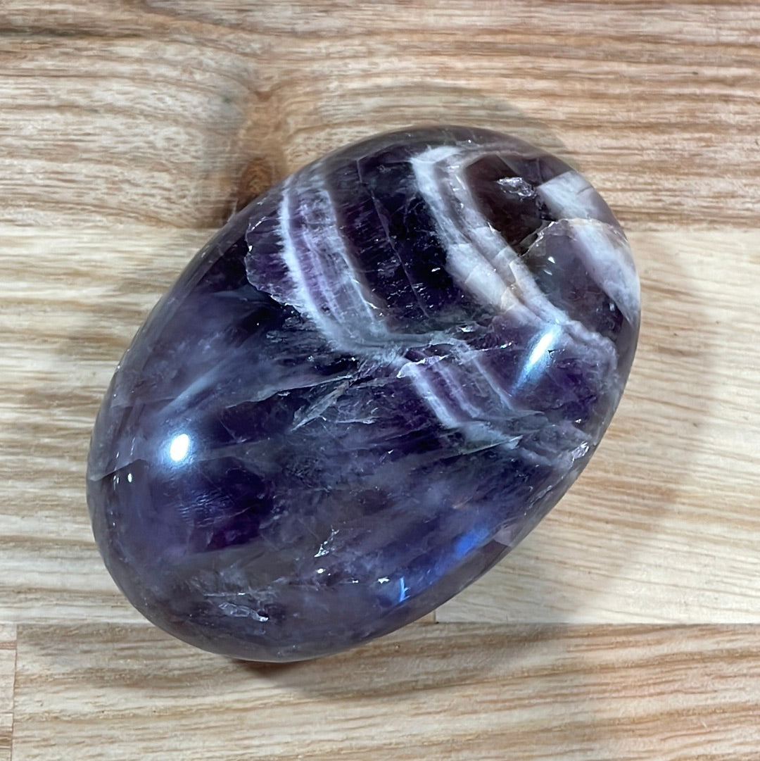 Chevron Amethyst Palmstone