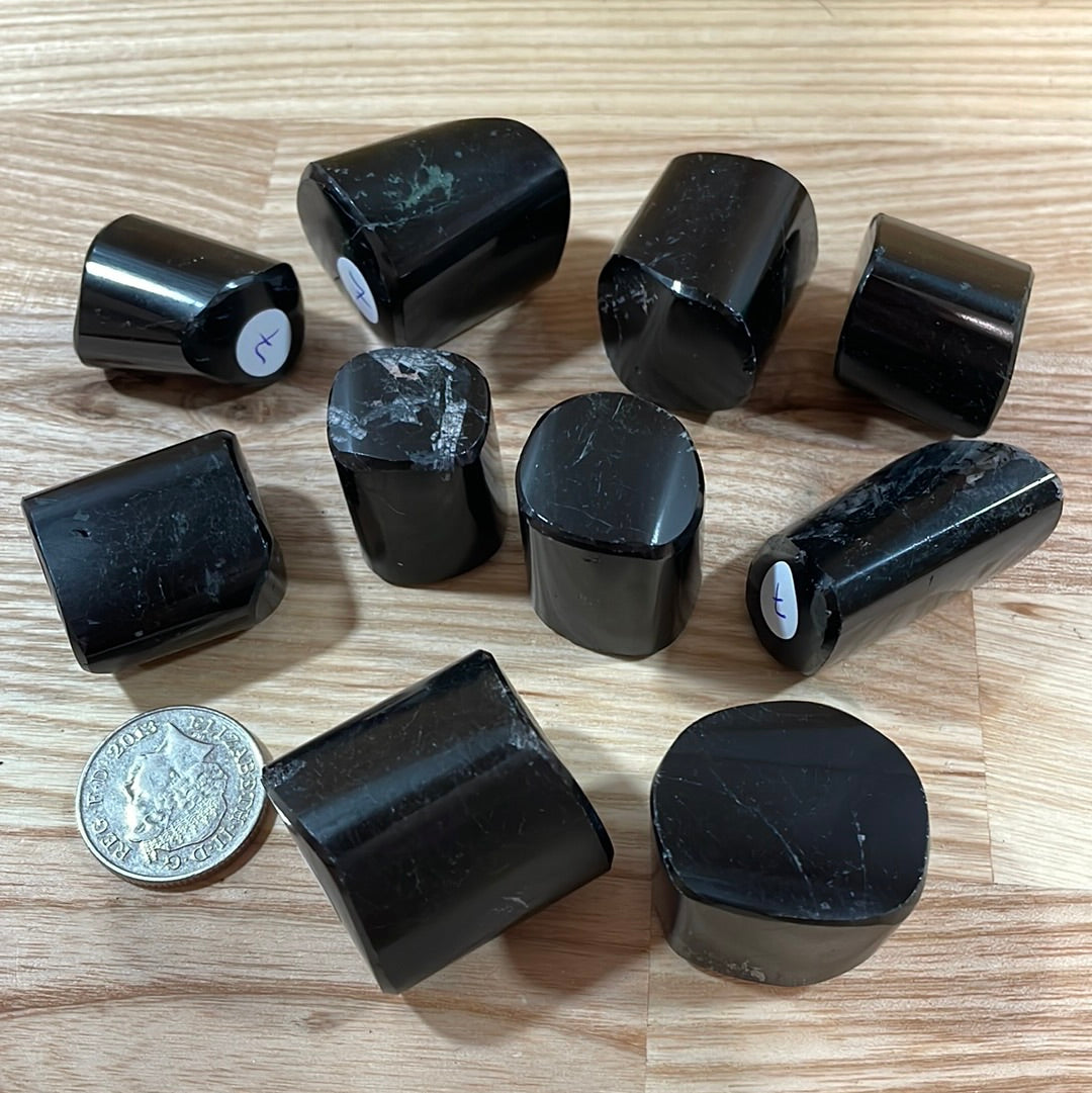 Black Tourmaline Hand Polished Pieces