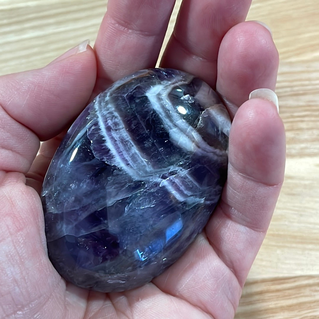 Chevron Amethyst Palmstone