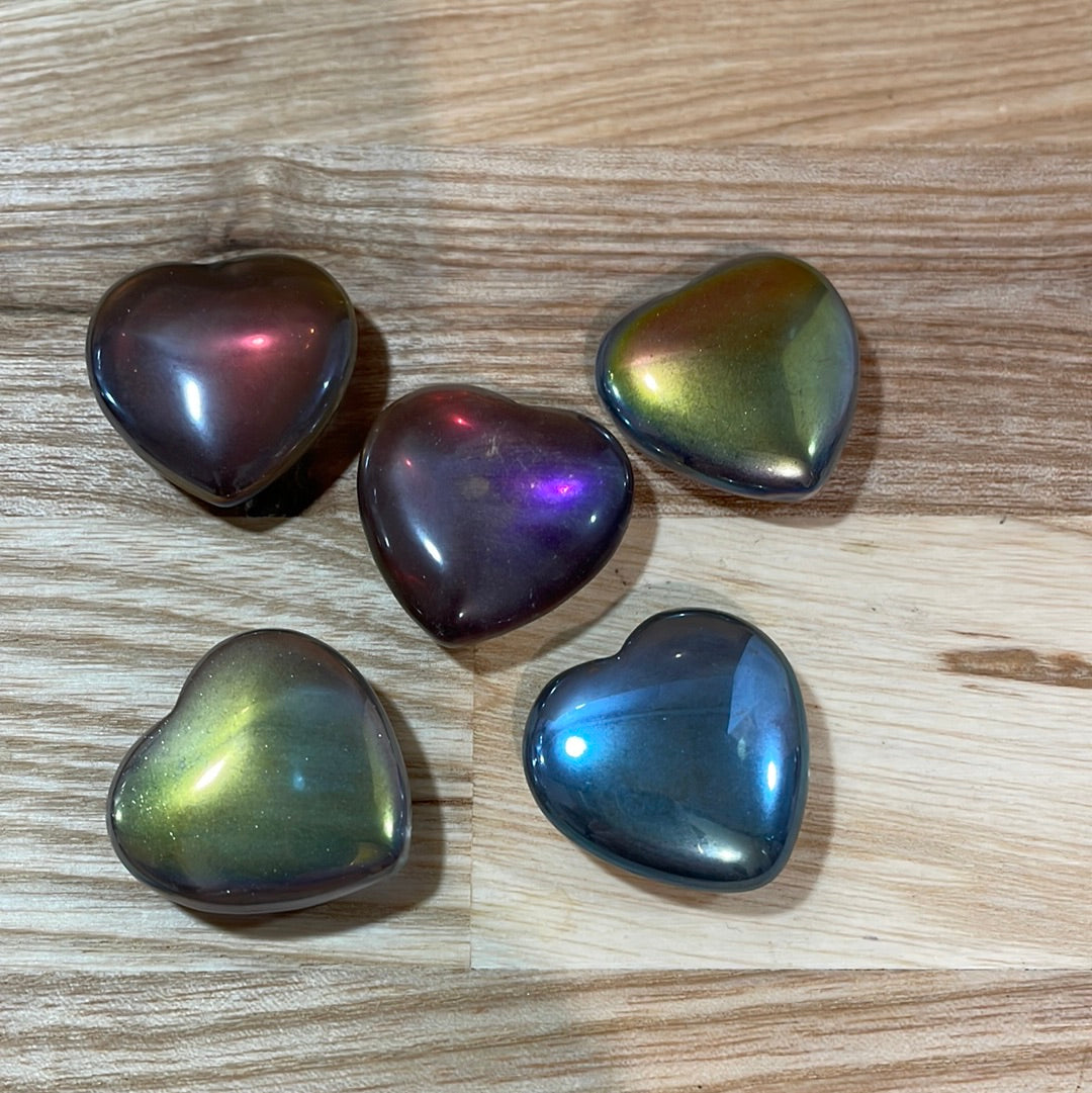 Titanium Aura Quartz Heart mini