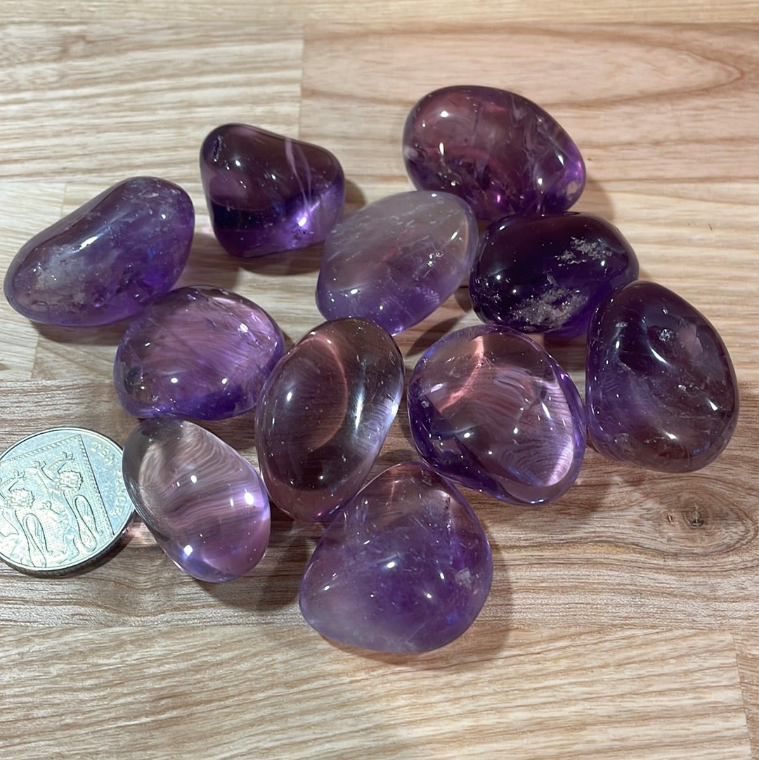 Amethyst Tumblestone A Grade Large