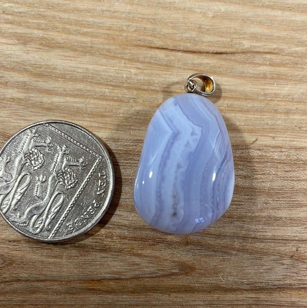 Blue Lace Agate Pendants