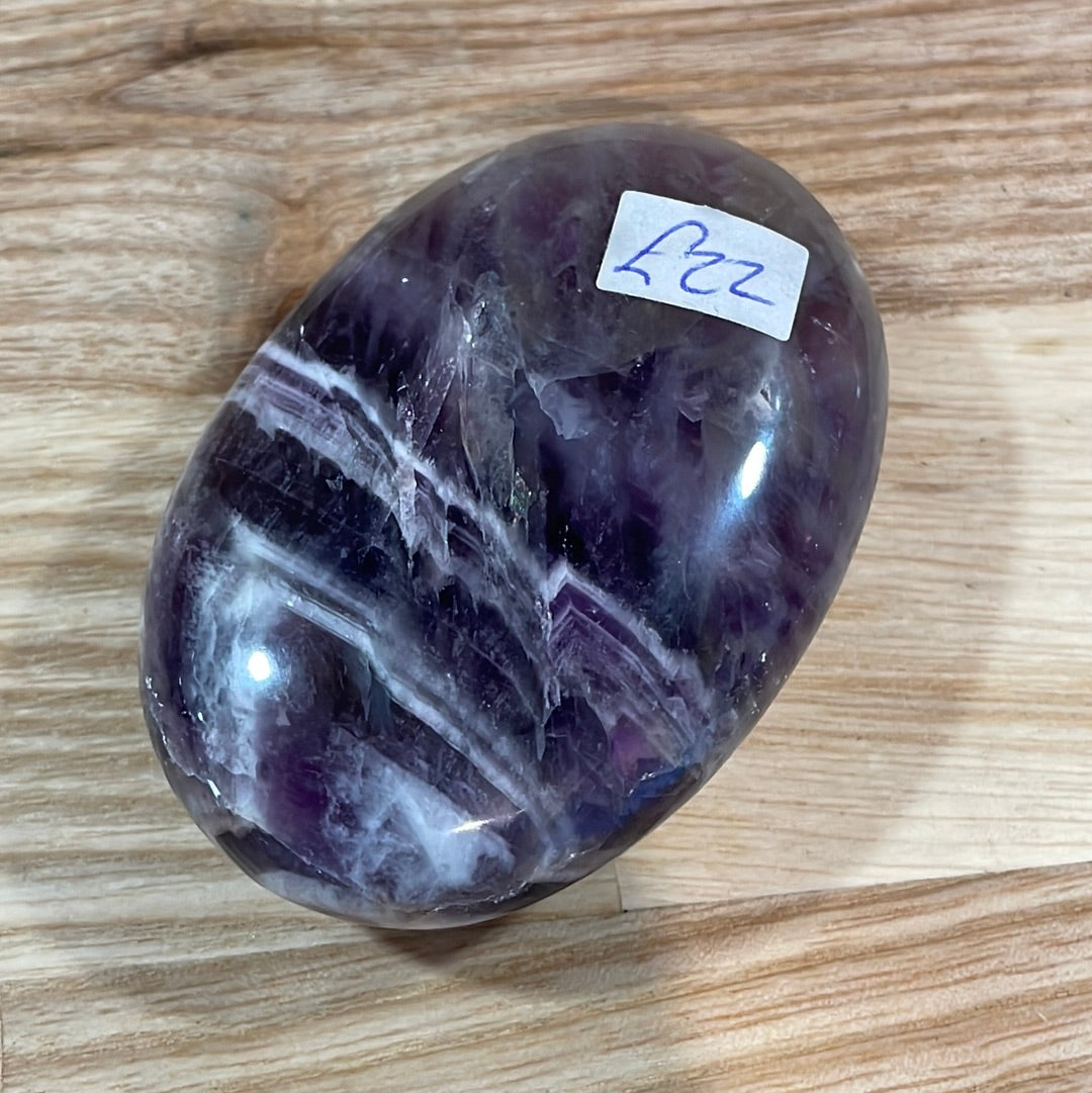 Chevron Amethyst Palmstone