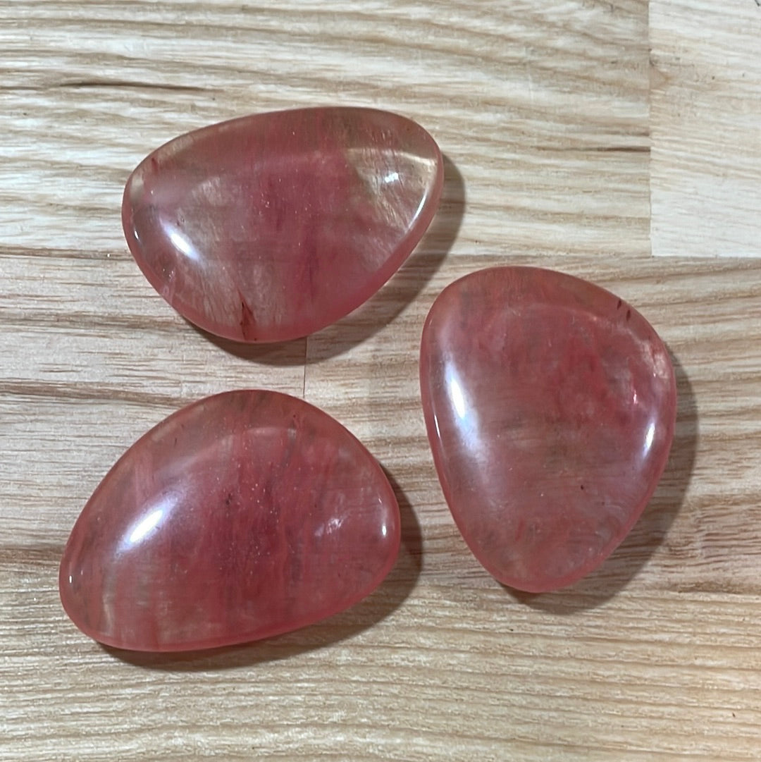 Cherry Quartz Worry Stone