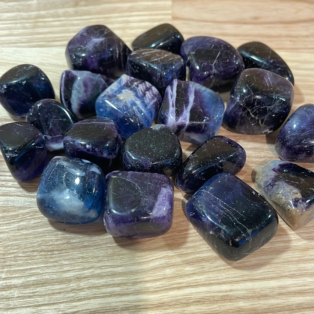 Fluorite - Purple (with some blue) Tumblestone