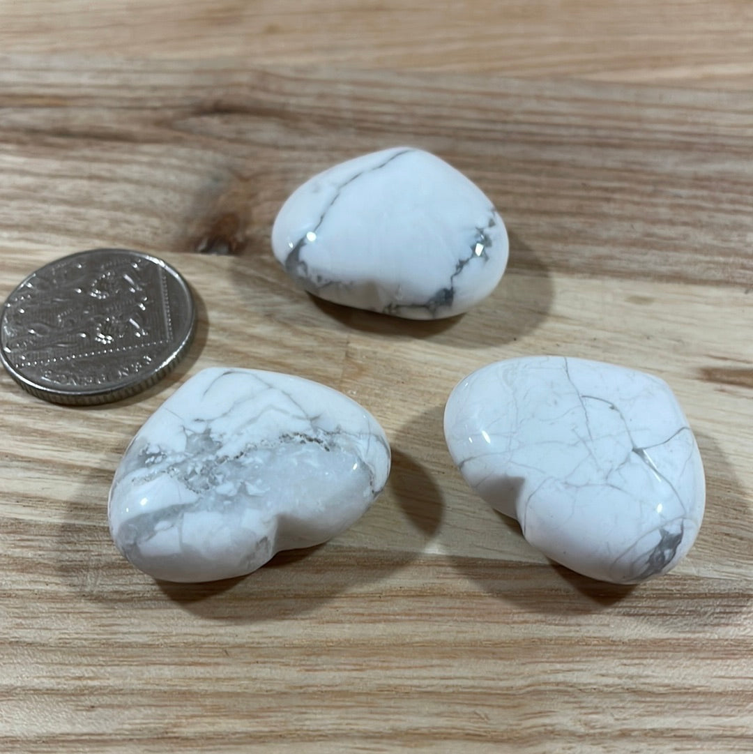 White Howlite Heart (small)