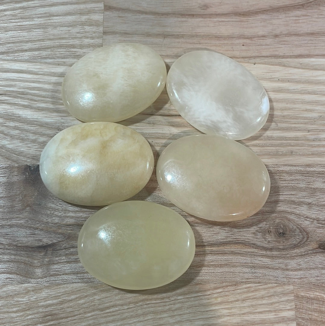 Orange Calcite Thumb Stone