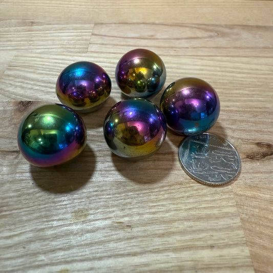 Aura Hematite Spheres