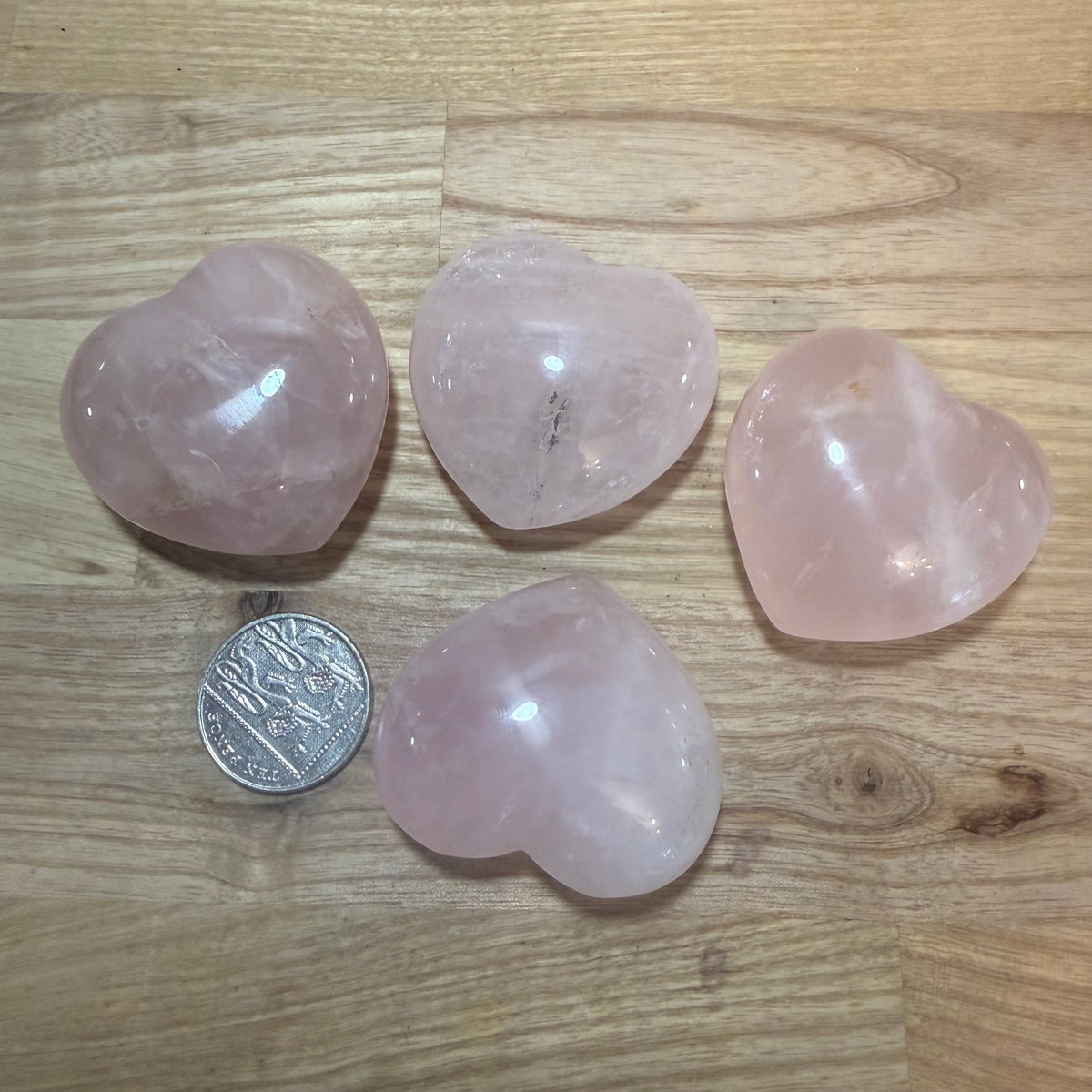 Madagascan Rose Quartz Hearts