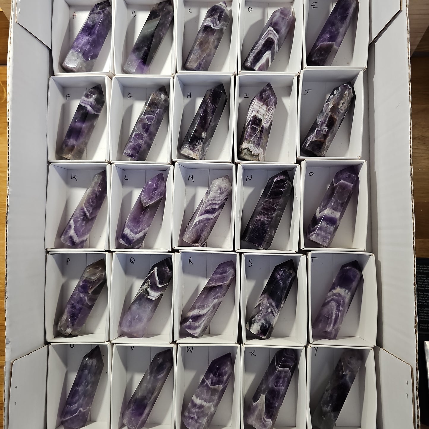 Chevron Amethyst Points