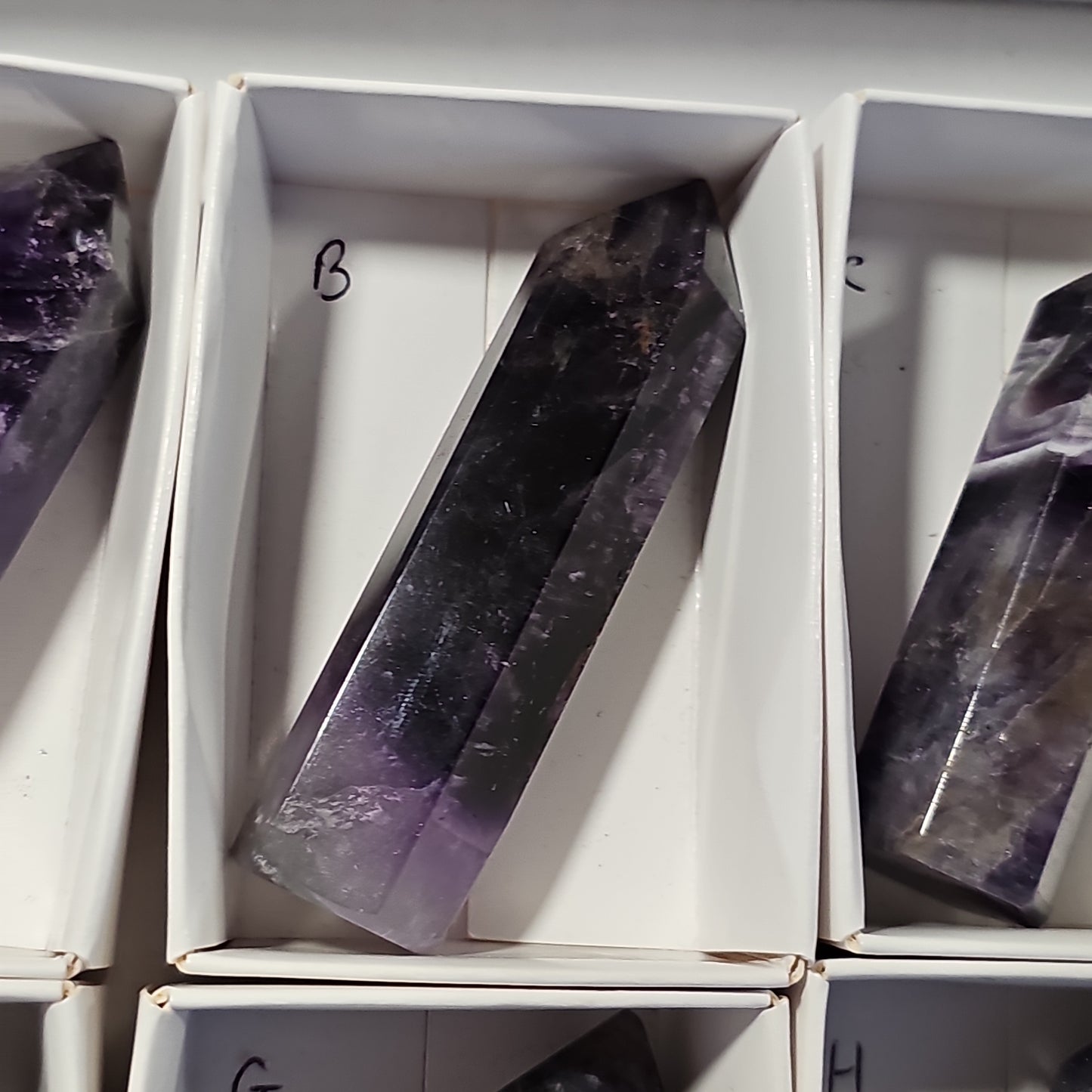 Chevron Amethyst Points