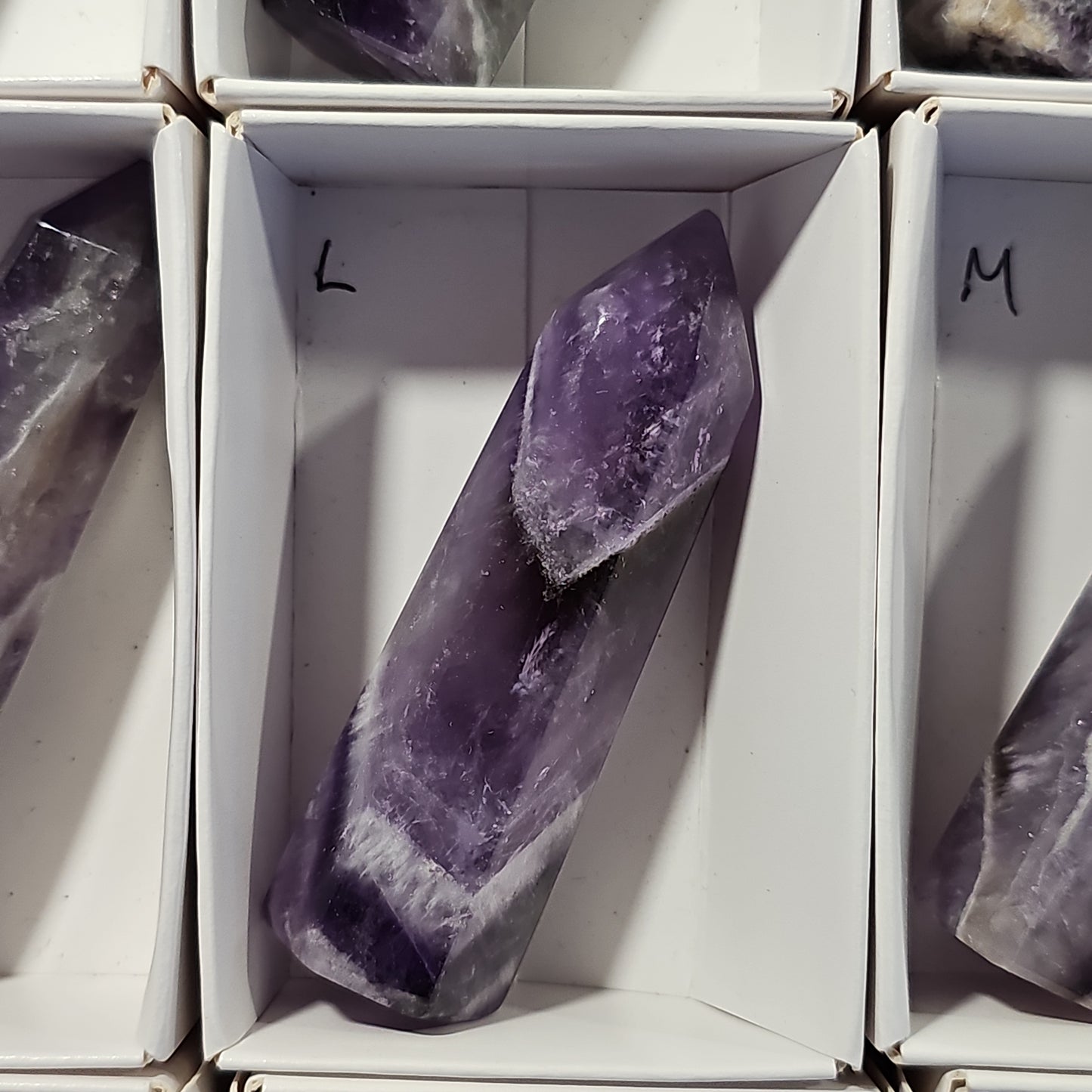Chevron Amethyst Points