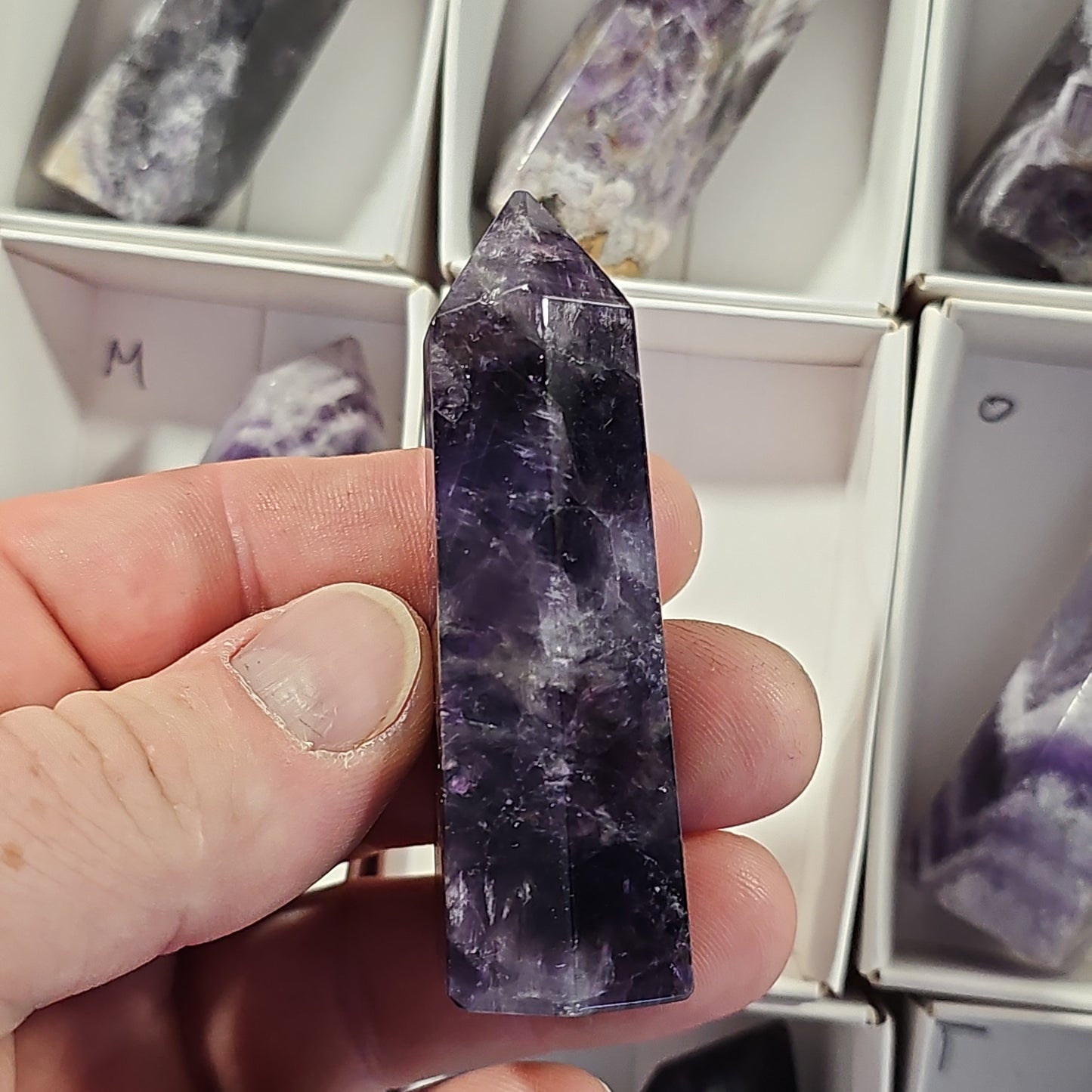 Chevron Amethyst Points