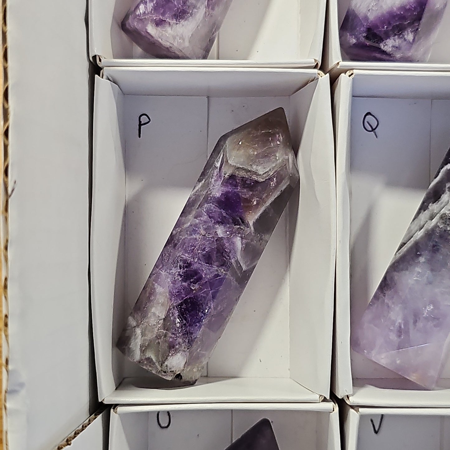 Chevron Amethyst Points