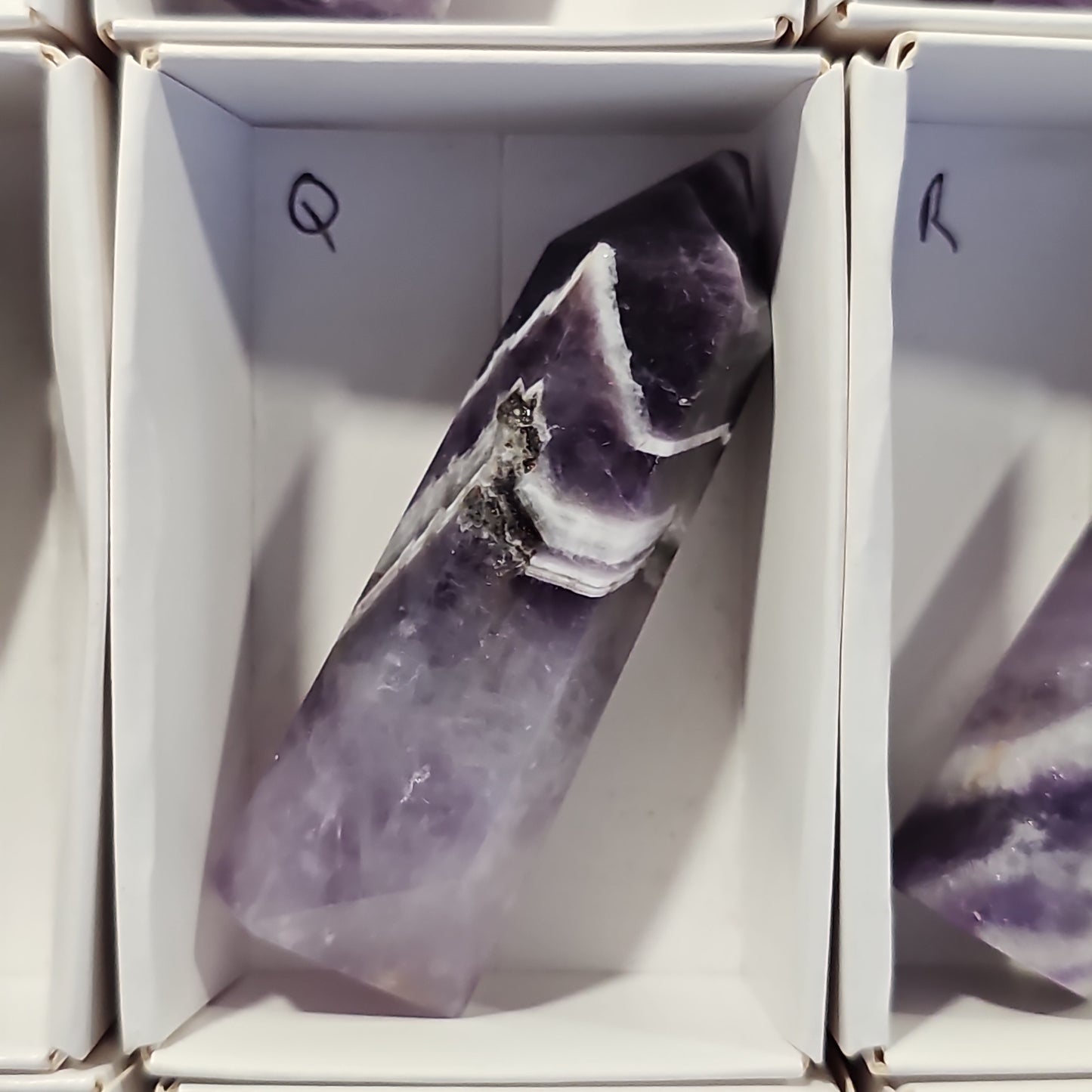 Chevron Amethyst Points