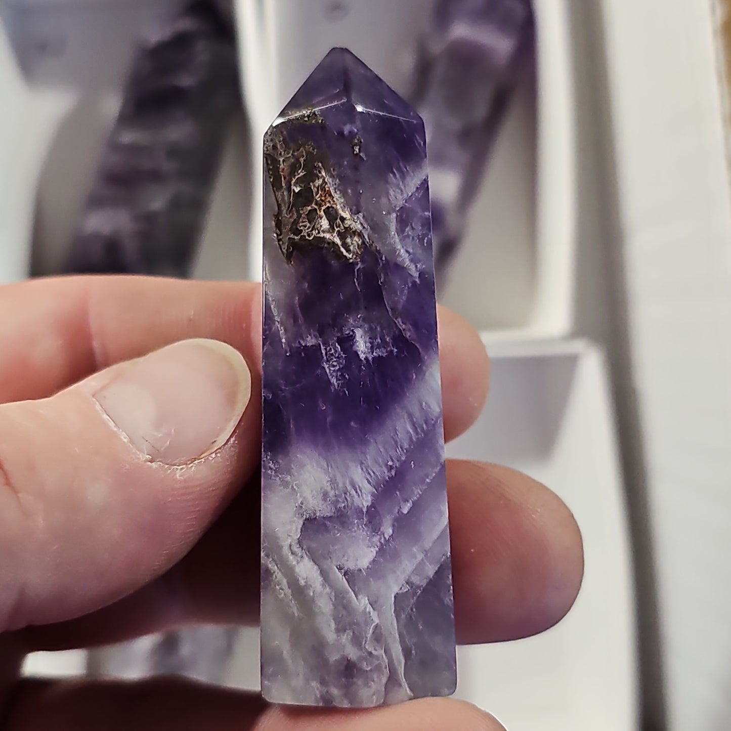 Chevron Amethyst Points