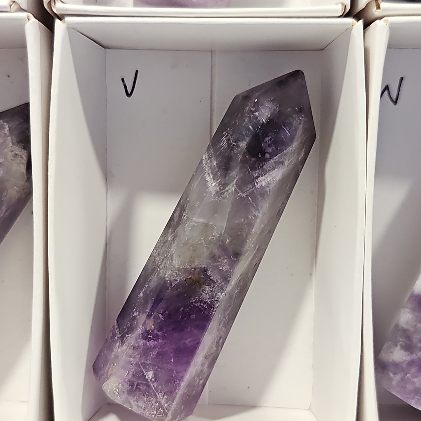 Chevron Amethyst Points