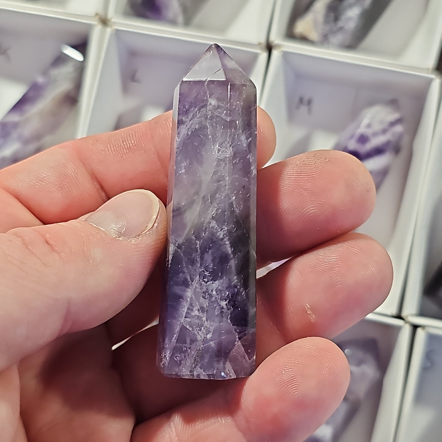 Chevron Amethyst Points