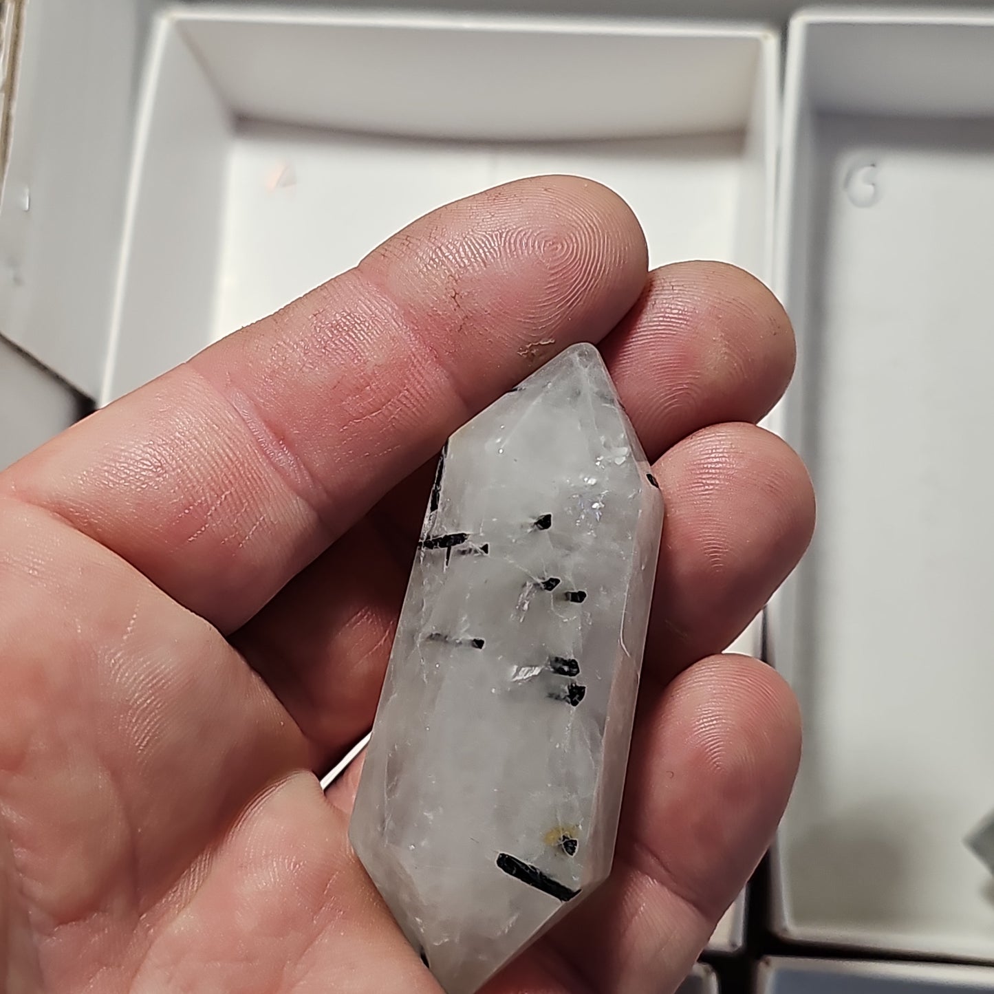 Tourmalinated Quartz DTs (Double Terminated Points)