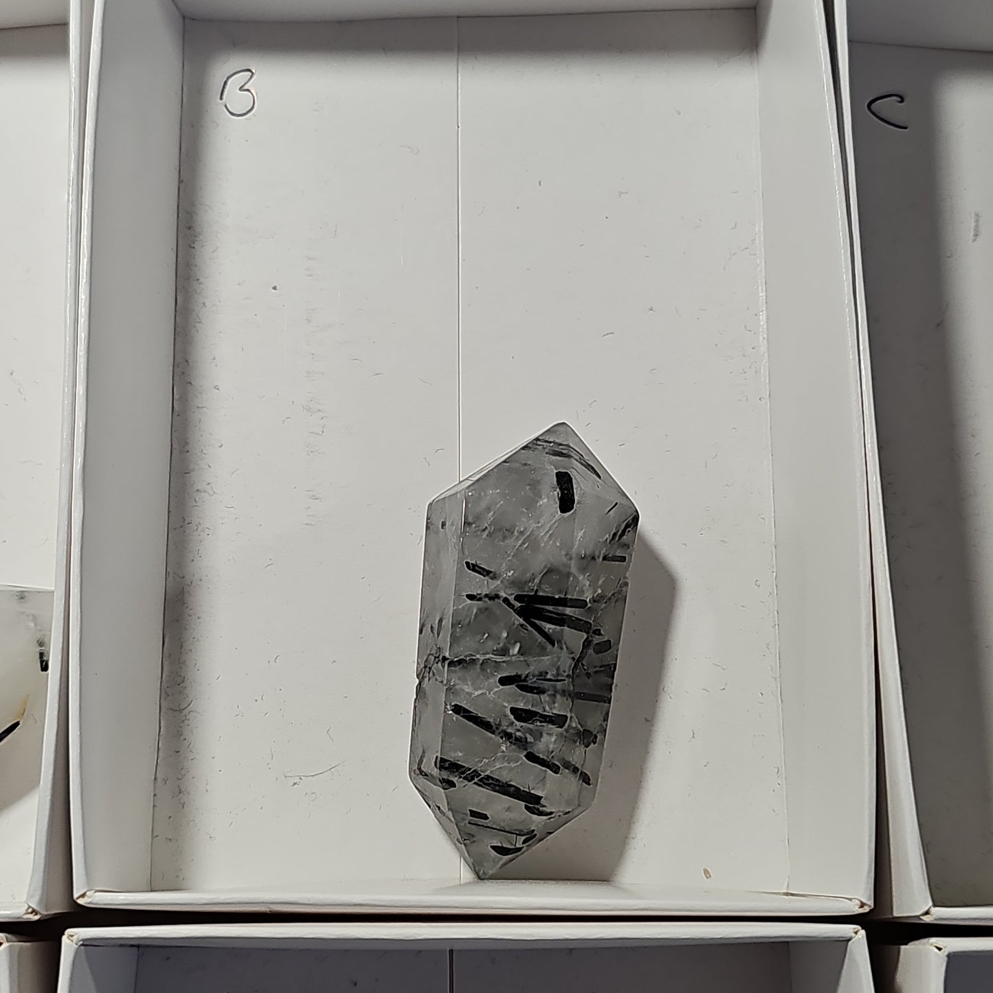 Tourmalinated Quartz DTs (Double Terminated Points)