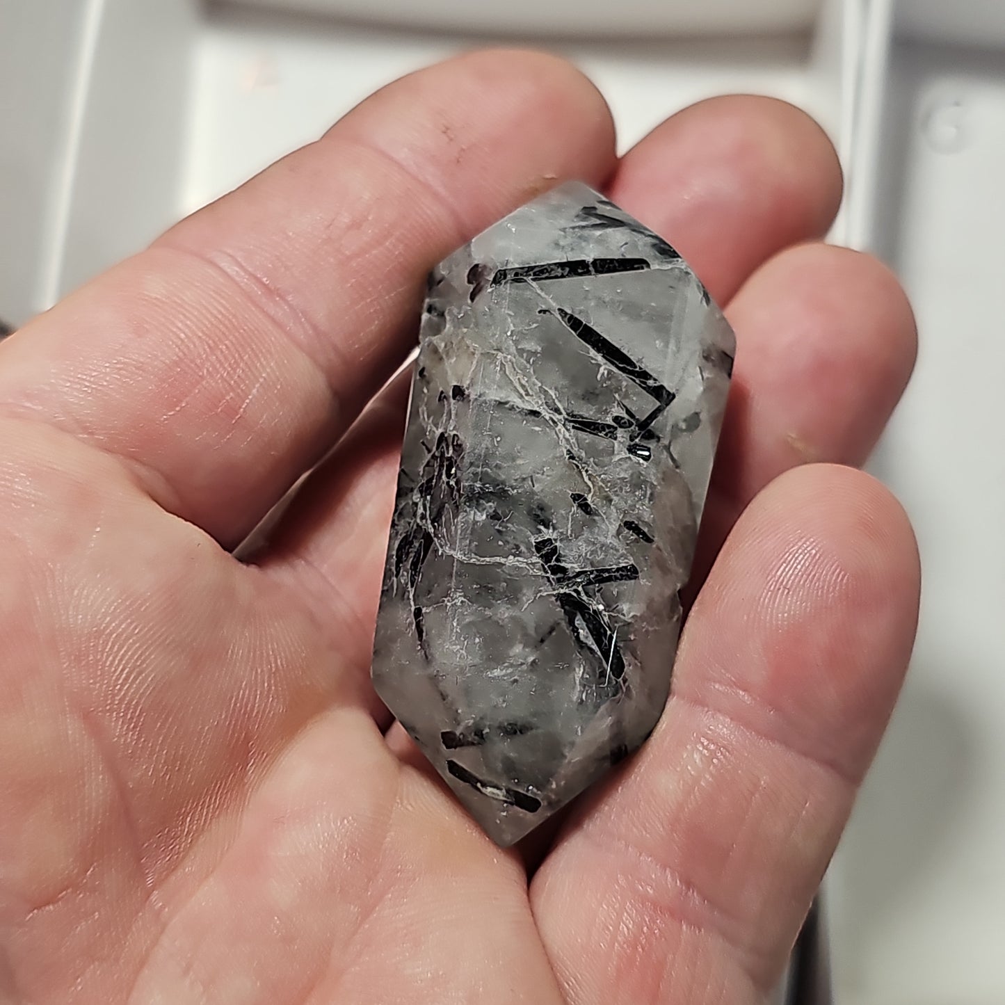 Tourmalinated Quartz DTs (Double Terminated Points)