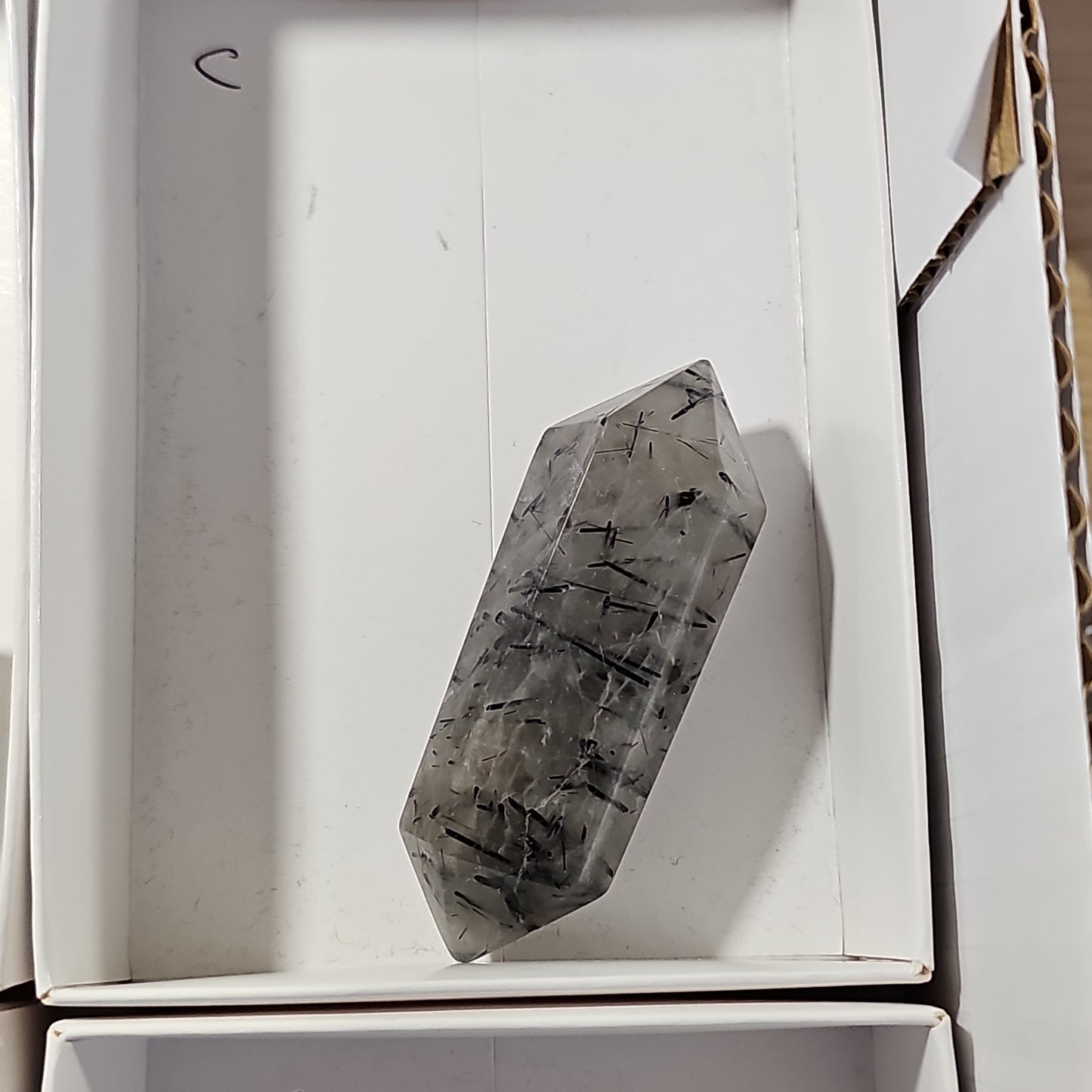 Tourmalinated Quartz DTs (Double Terminated Points)