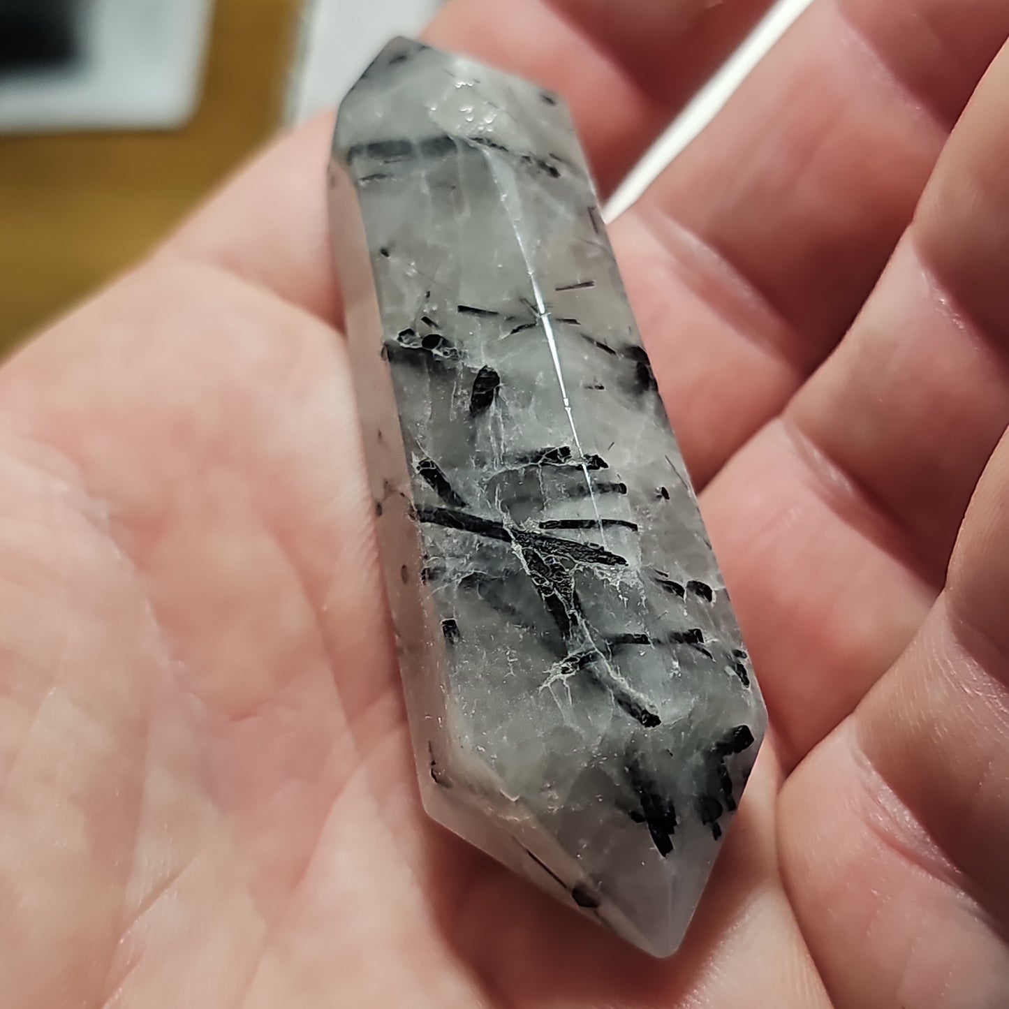 Tourmalinated Quartz DTs (Double Terminated Points)