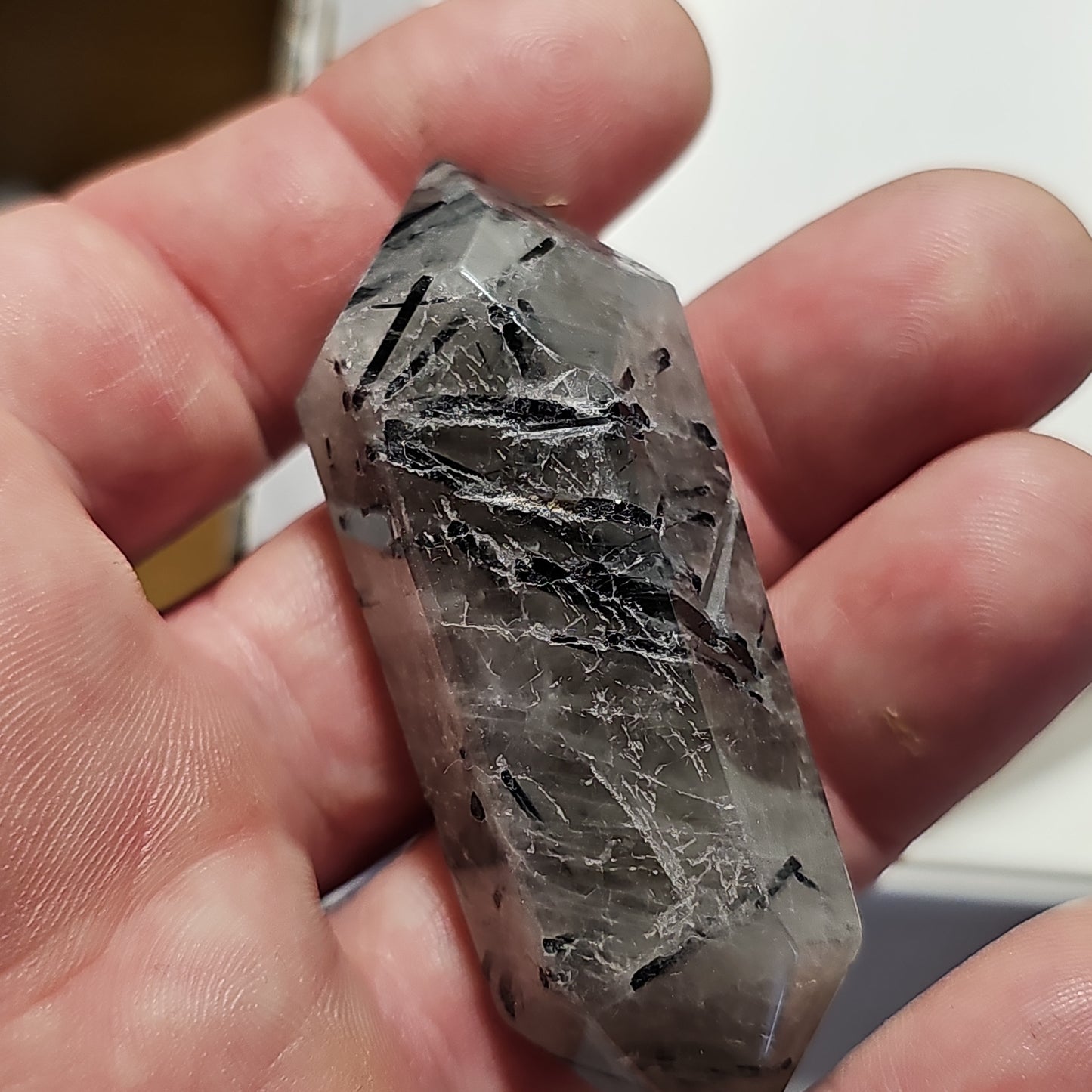 Tourmalinated Quartz DTs (Double Terminated Points)
