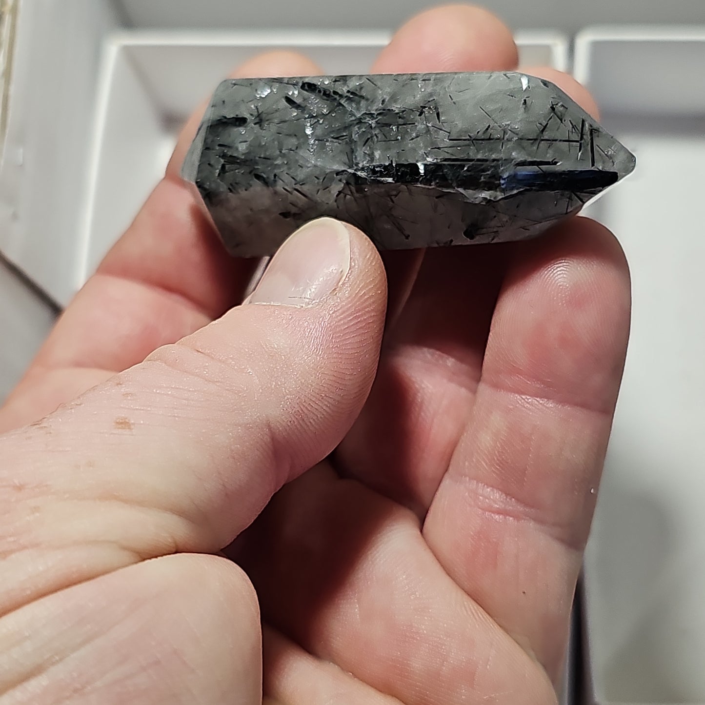 Tourmalinated Quartz DTs (Double Terminated Points)