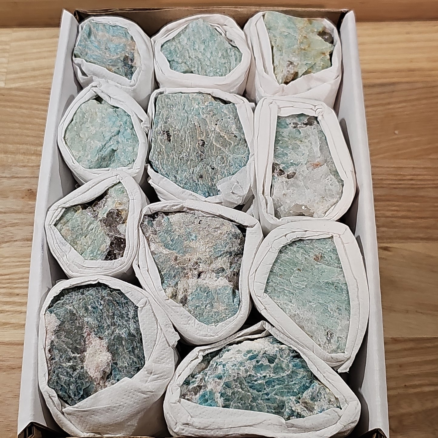 Amazonite Raw Pieces (incl. Smokey Quartz)