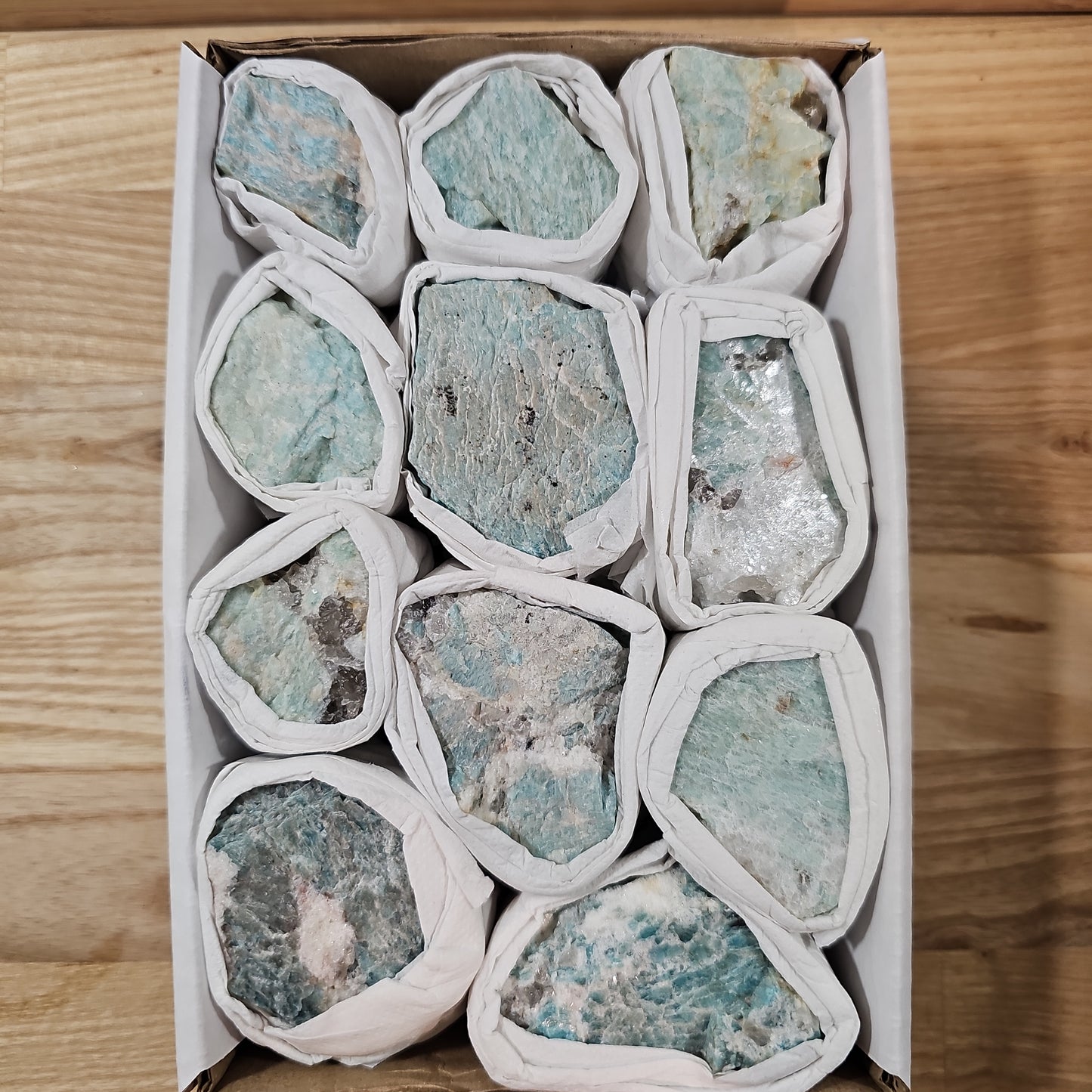 Amazonite Raw Pieces (incl. Smokey Quartz)