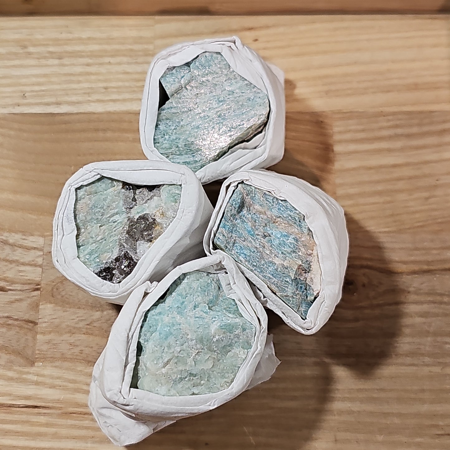 Amazonite Raw Pieces (incl. Smokey Quartz)
