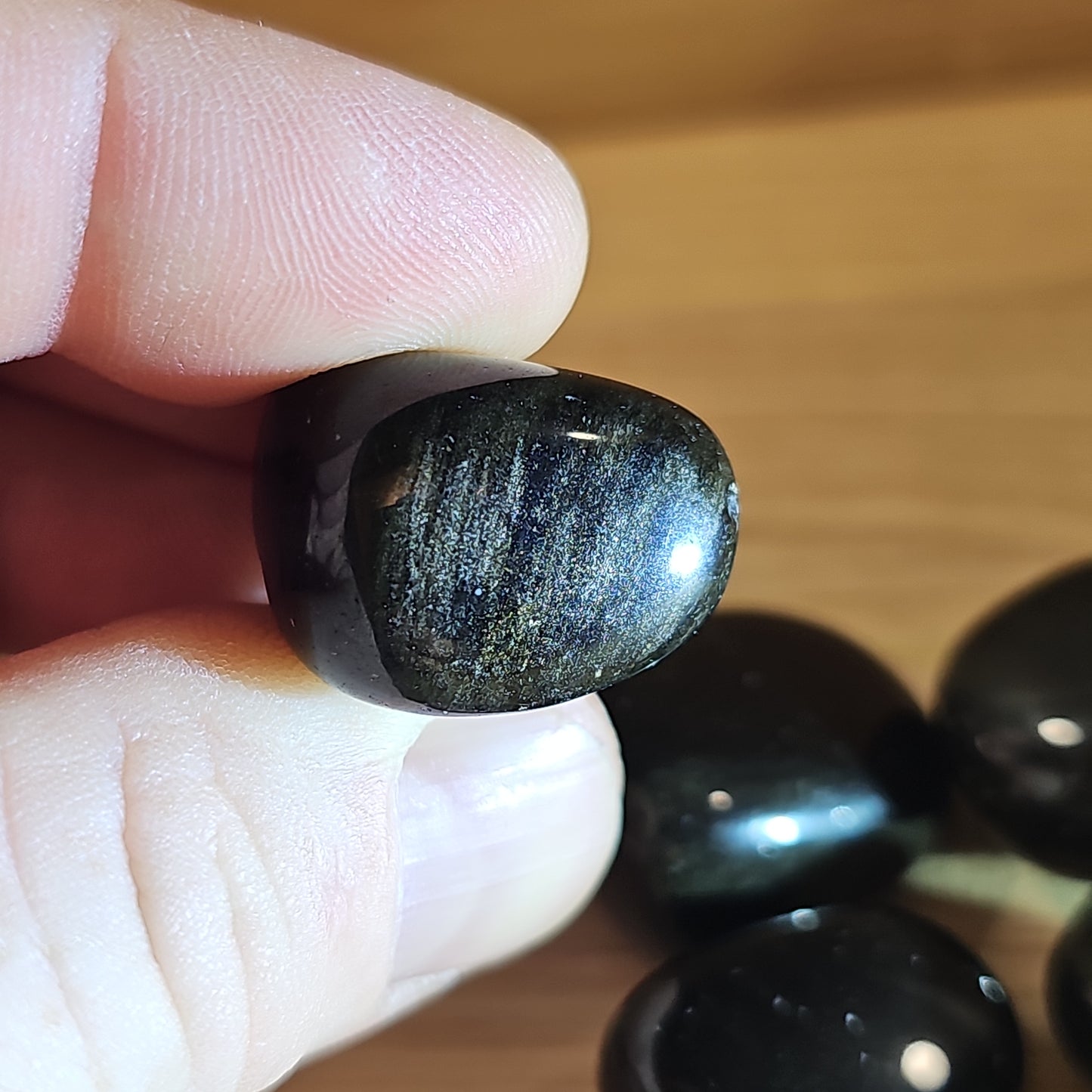'Golden' Sheen Obsidian Tumblestone