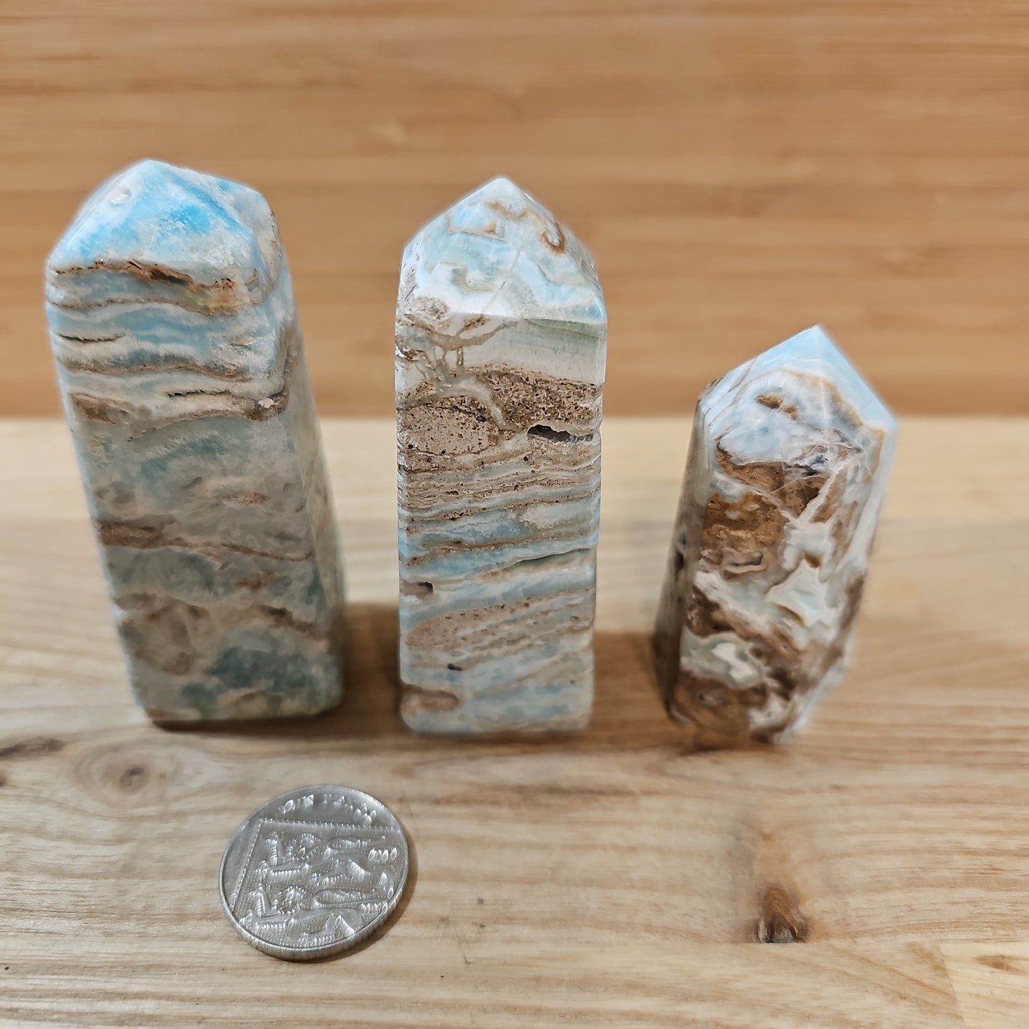 Blue Aragonite Points