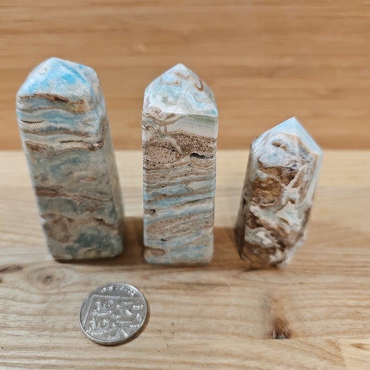 Blue Aragonite Points
