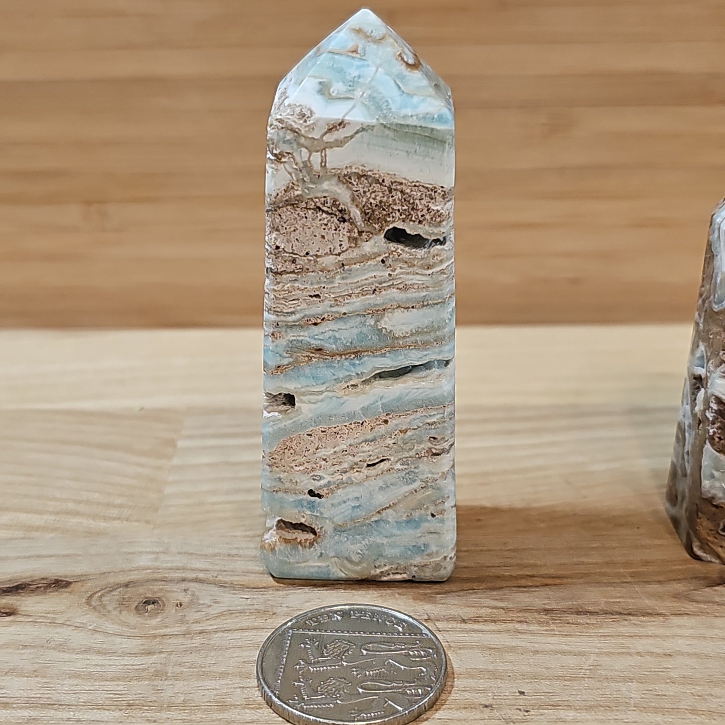 Blue Aragonite Points