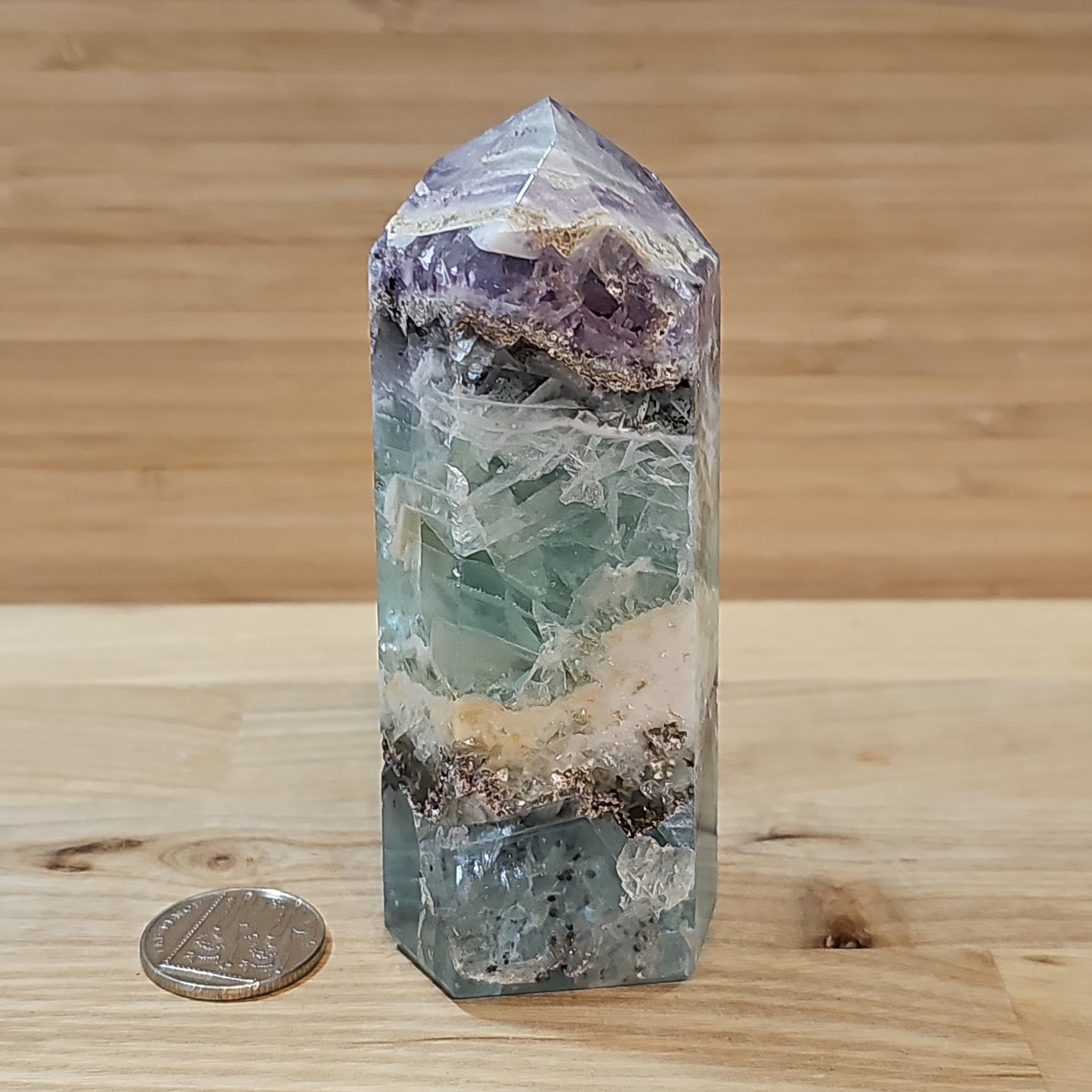 Rainbow Fluorite Large Point