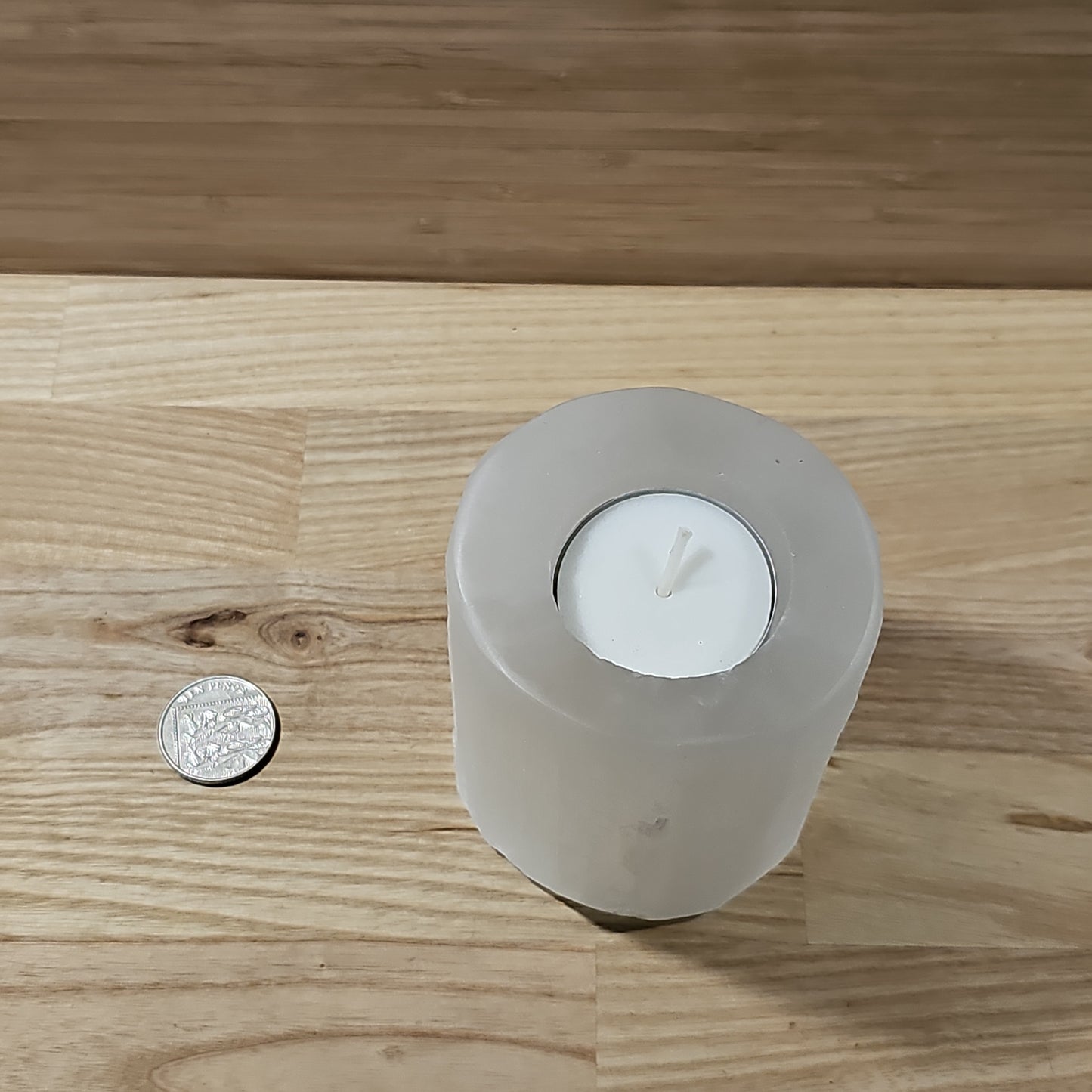 Selenite Tea Light Holder Round