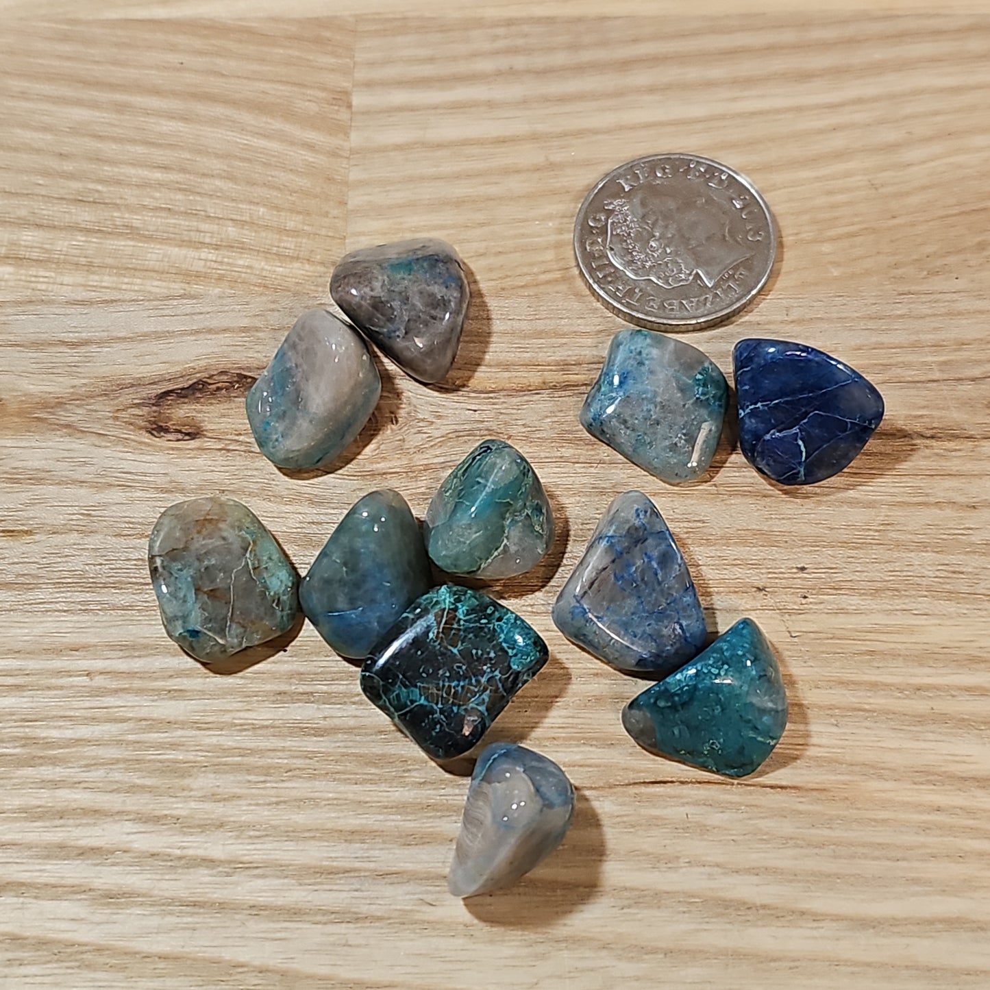 Chrysocolla & Shattuckite Tumblestone